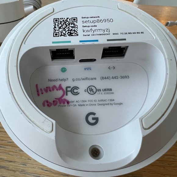 Google Mesh WiFi System - AC-1304 1 Port - 1200Mbps Wireless Router 6 pack - Picture 4 of 5